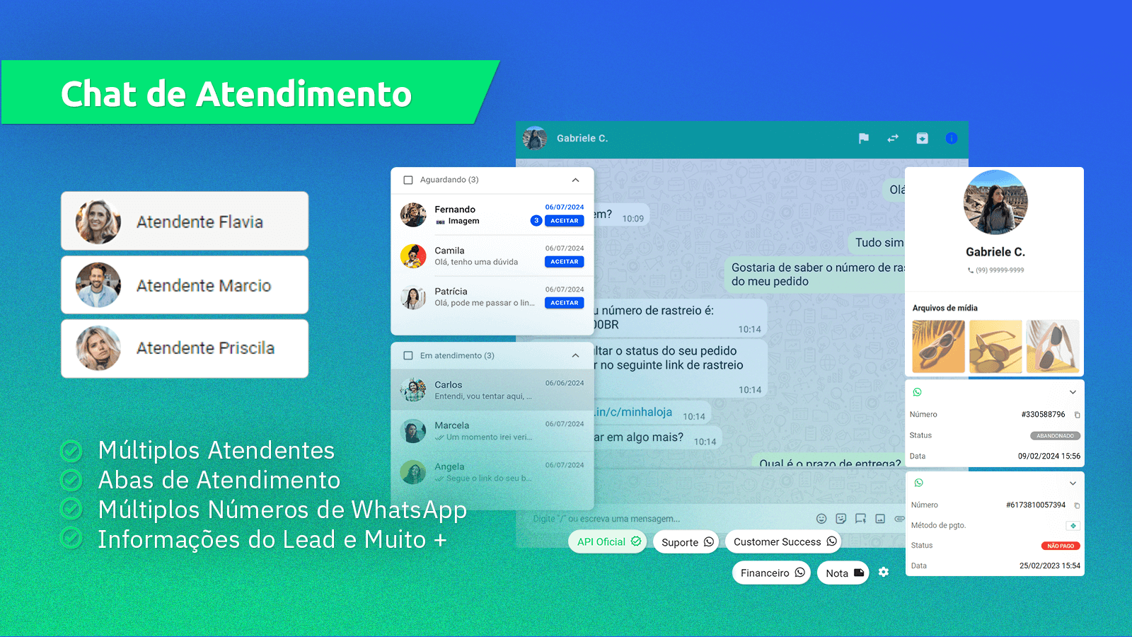 Have a customer service chat with multiple agents.