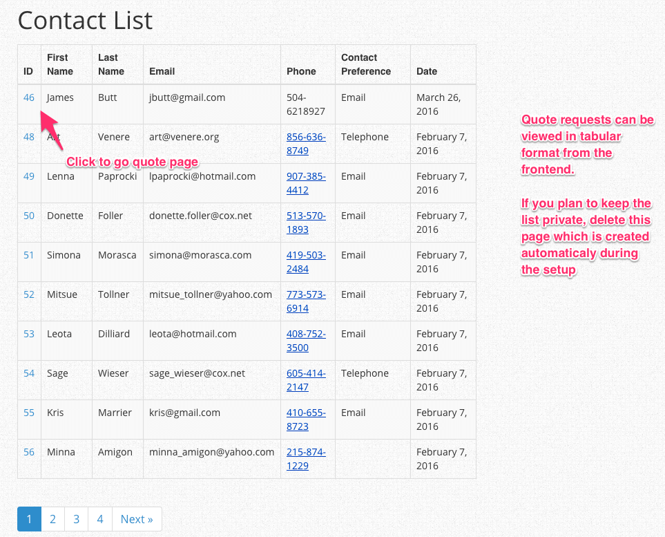Fully customizable quote request received notification emails for customers
