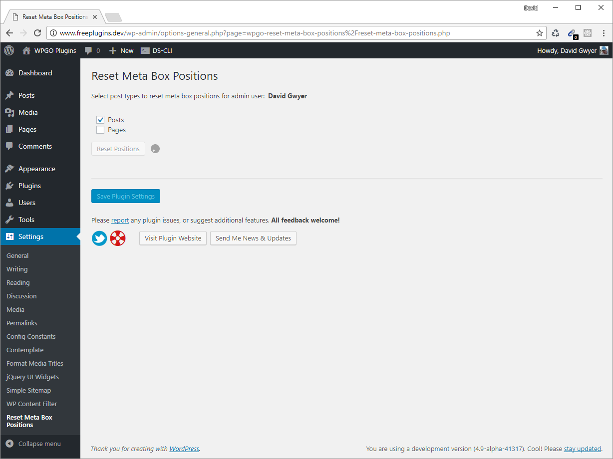 Meta boxes are reset via an Ajax request so no page refresh needed!