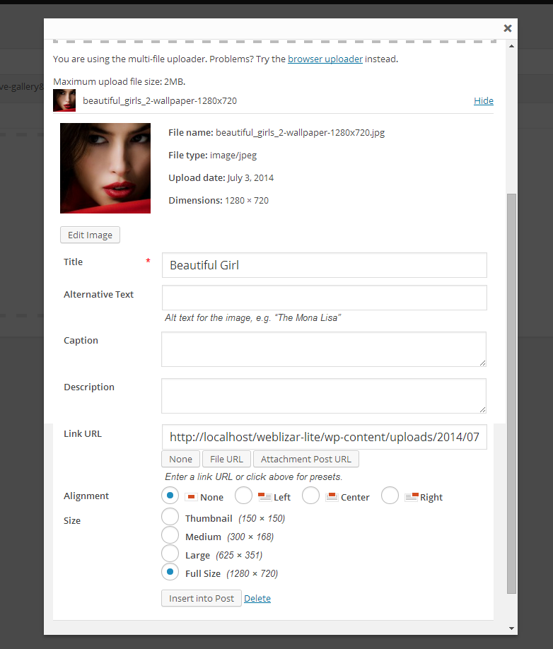 Add Images into Gallery 1