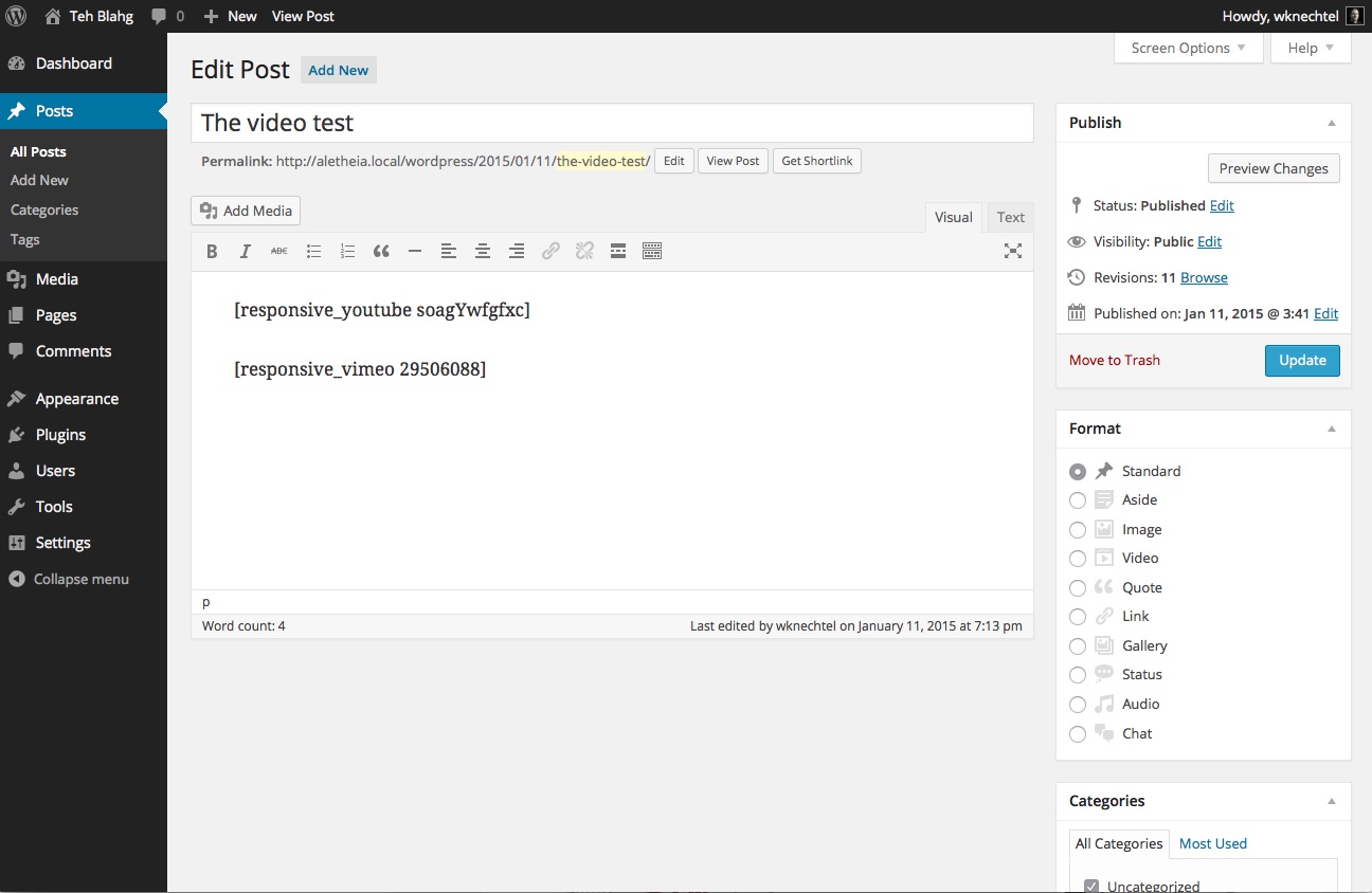 An example of responsive shortcodes in use