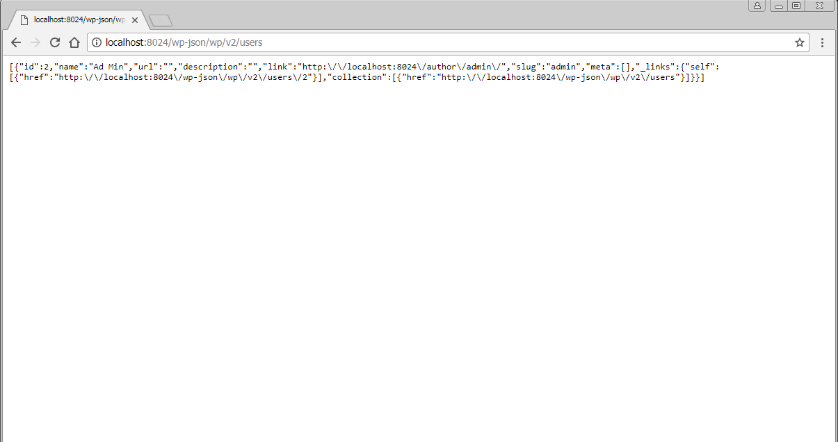 Request shown to authenticated user of the REST API (example request was https://domain.name/wp-json/wp/v2/users)