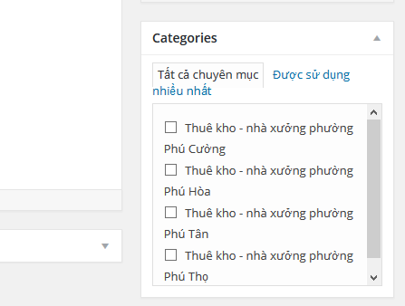 In editor there are only alowing categories !