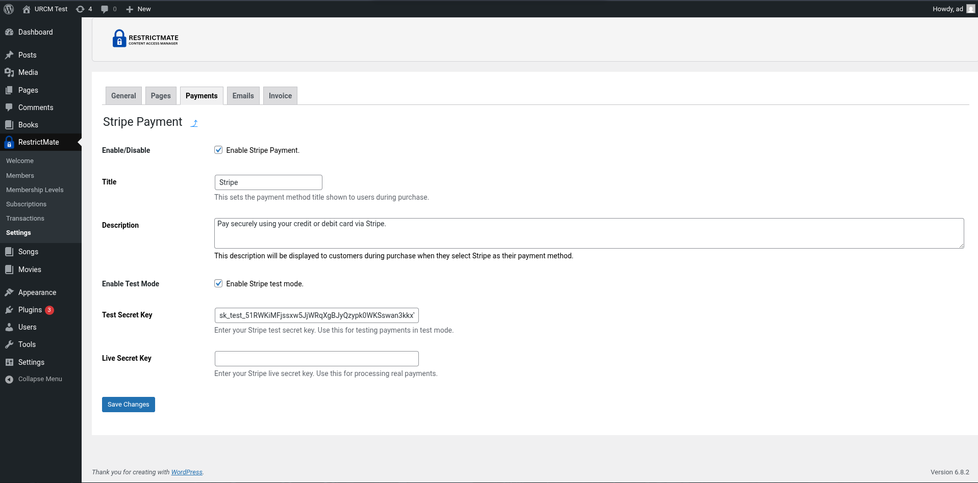Payment Gateway - Stripe