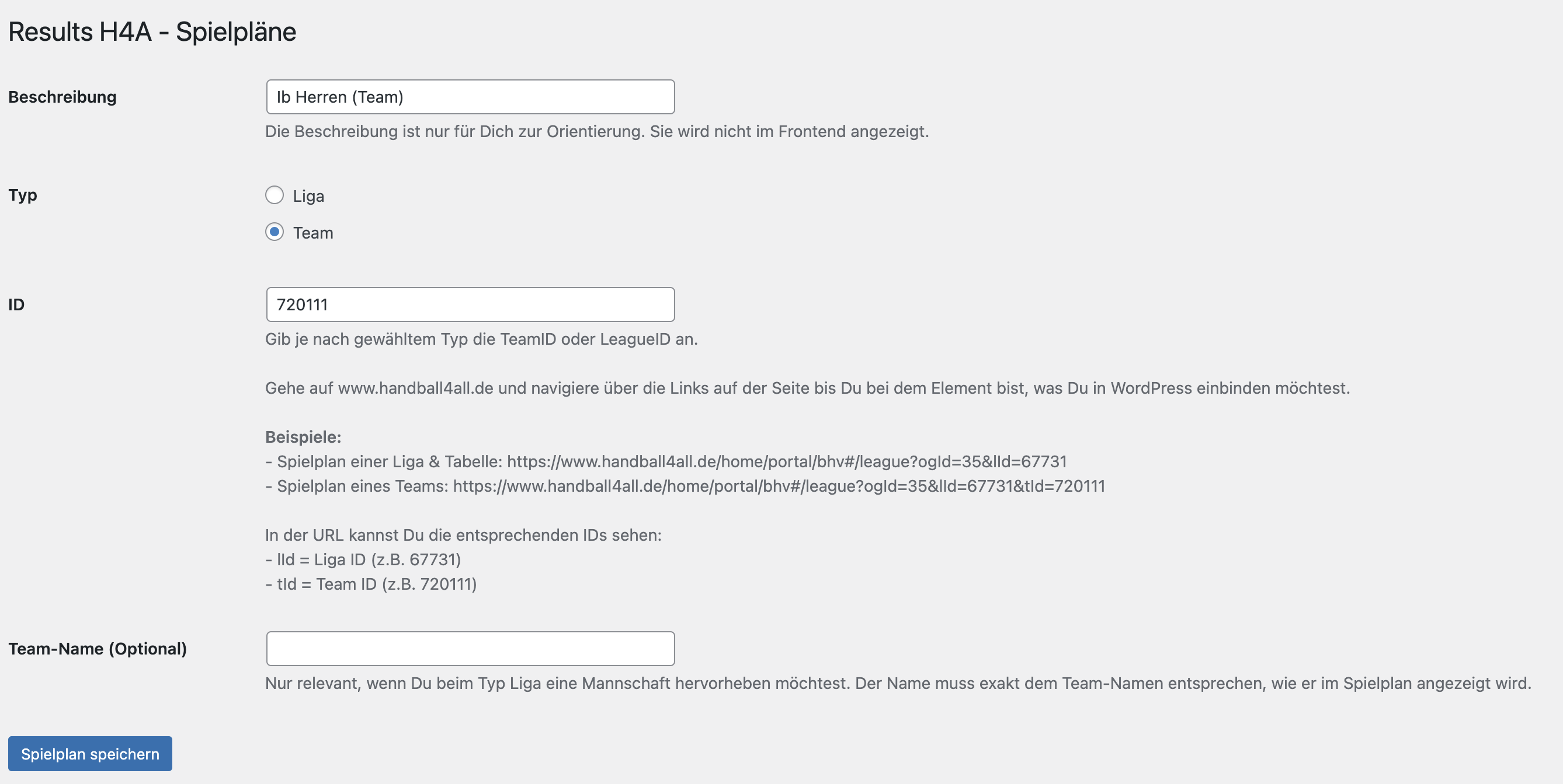 Backend: Timetable edit page (German)