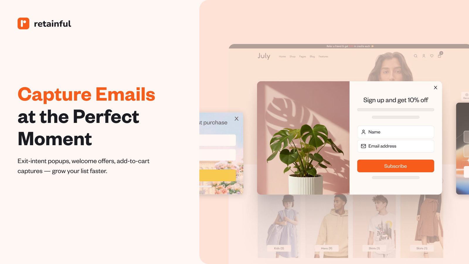 **Popup & Form Builder** – Create exit-intent popups, welcome forms, and add-to-cart captures