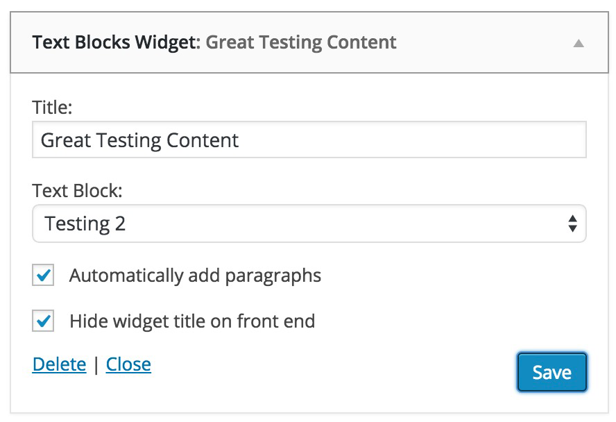 Widget included