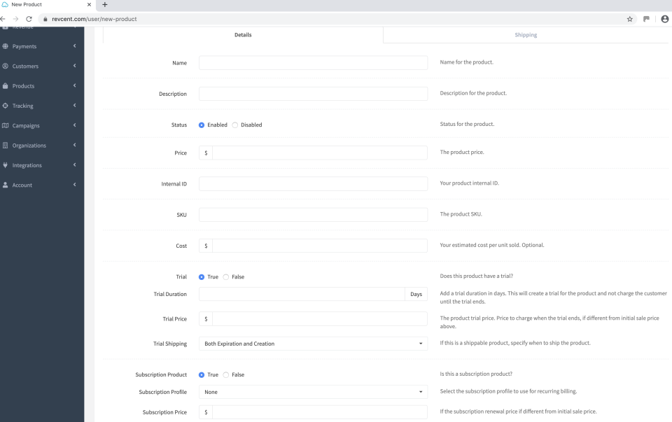 Create customizable hosted pages.