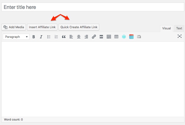 2 new buttons inside Wordpress editor.