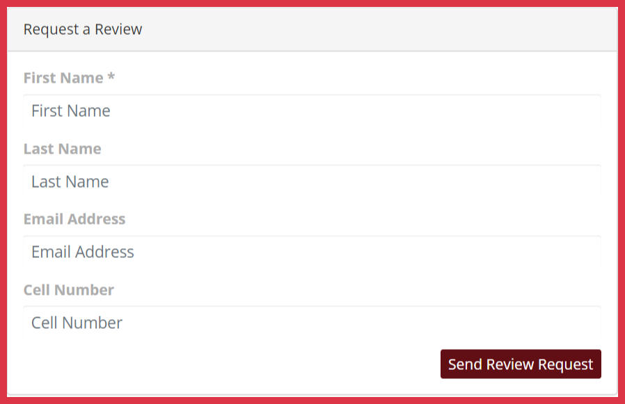 Request a Review to the Customer