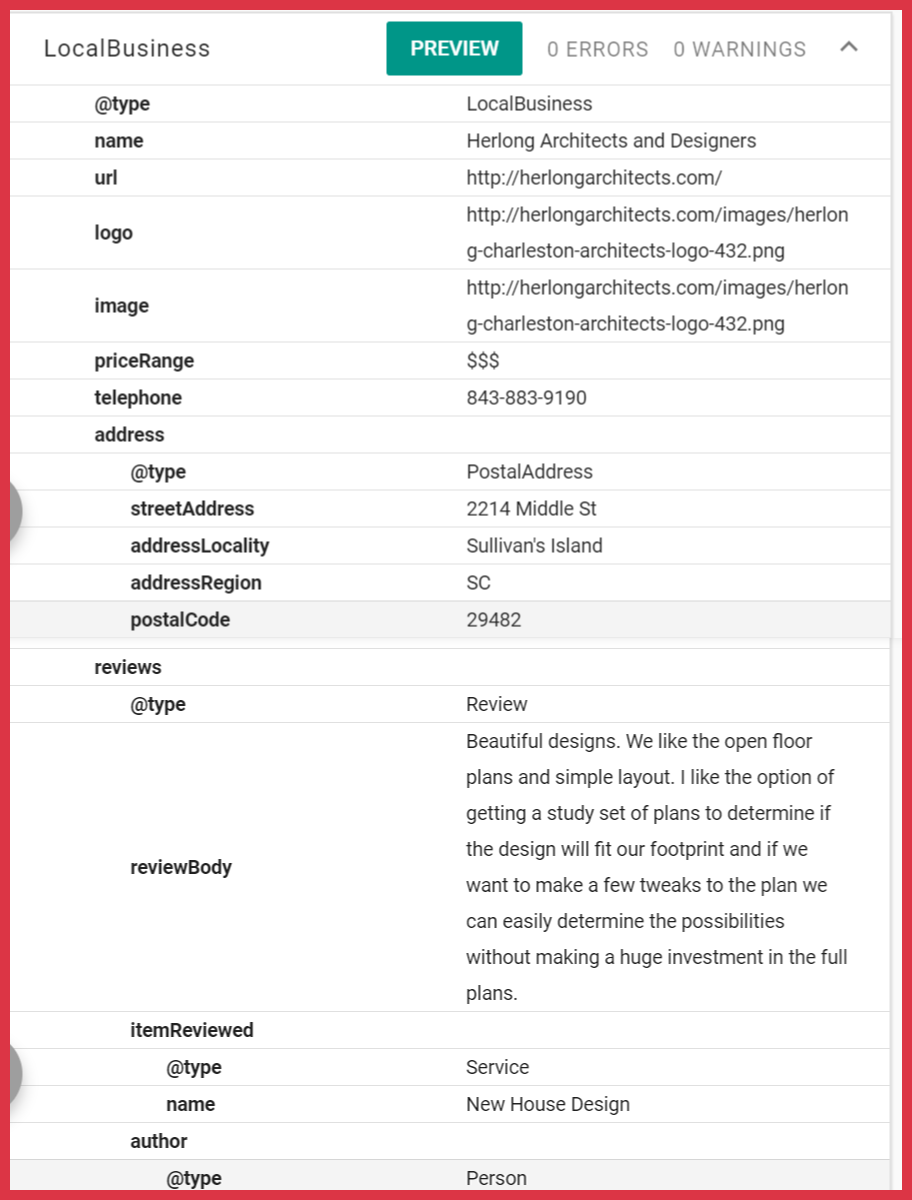 Google Structure Data Generate from Review