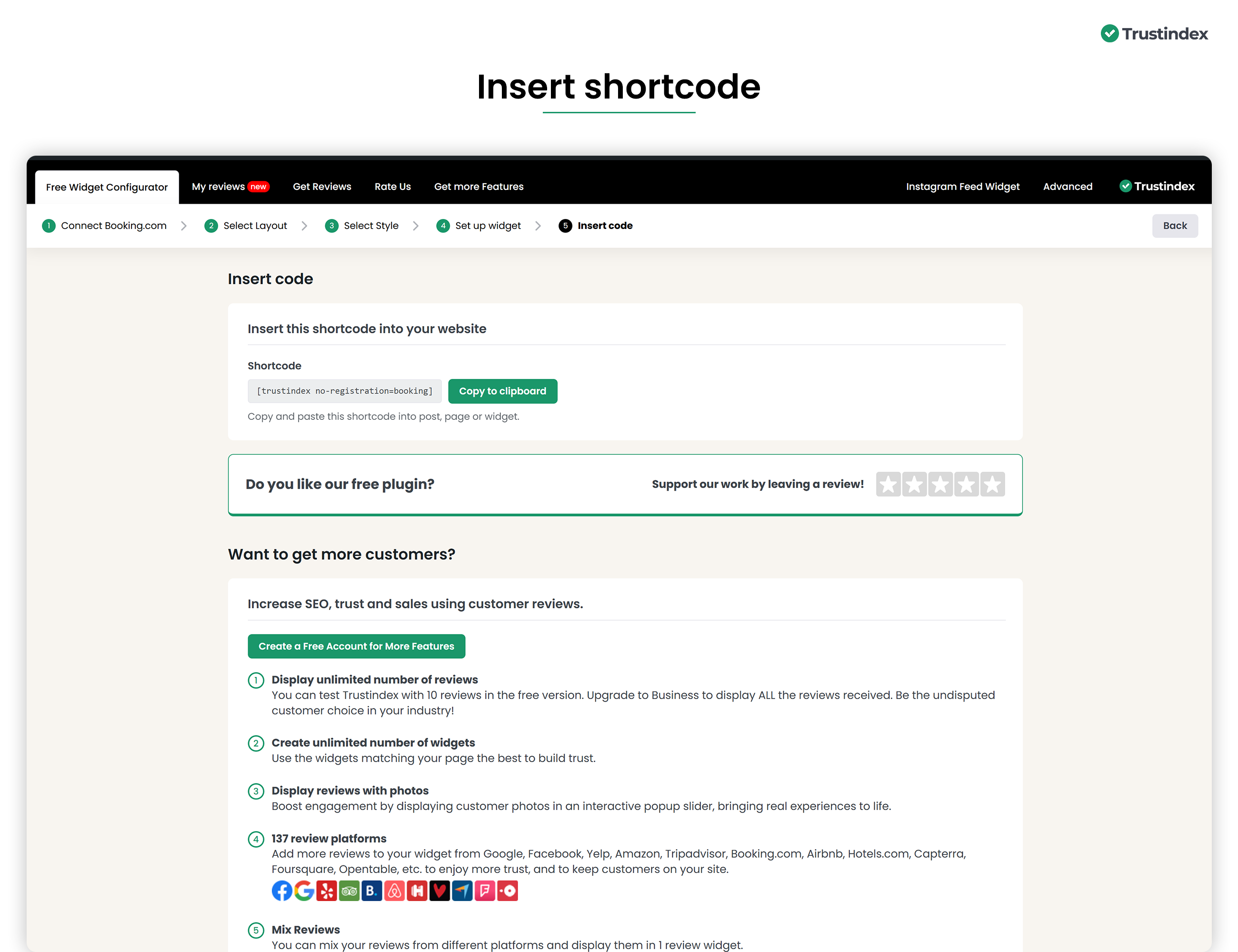 Sample widget - List (light background)