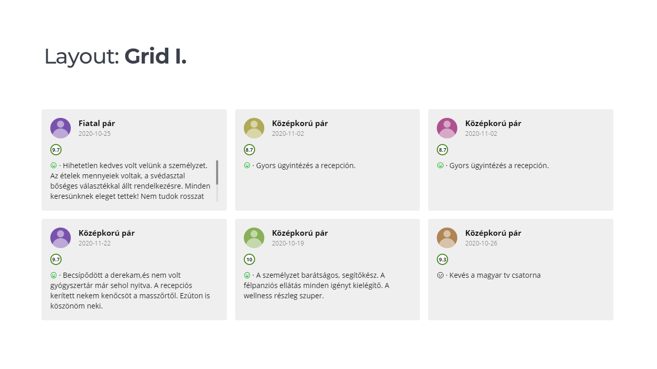 Sample widget - Grid (light background)