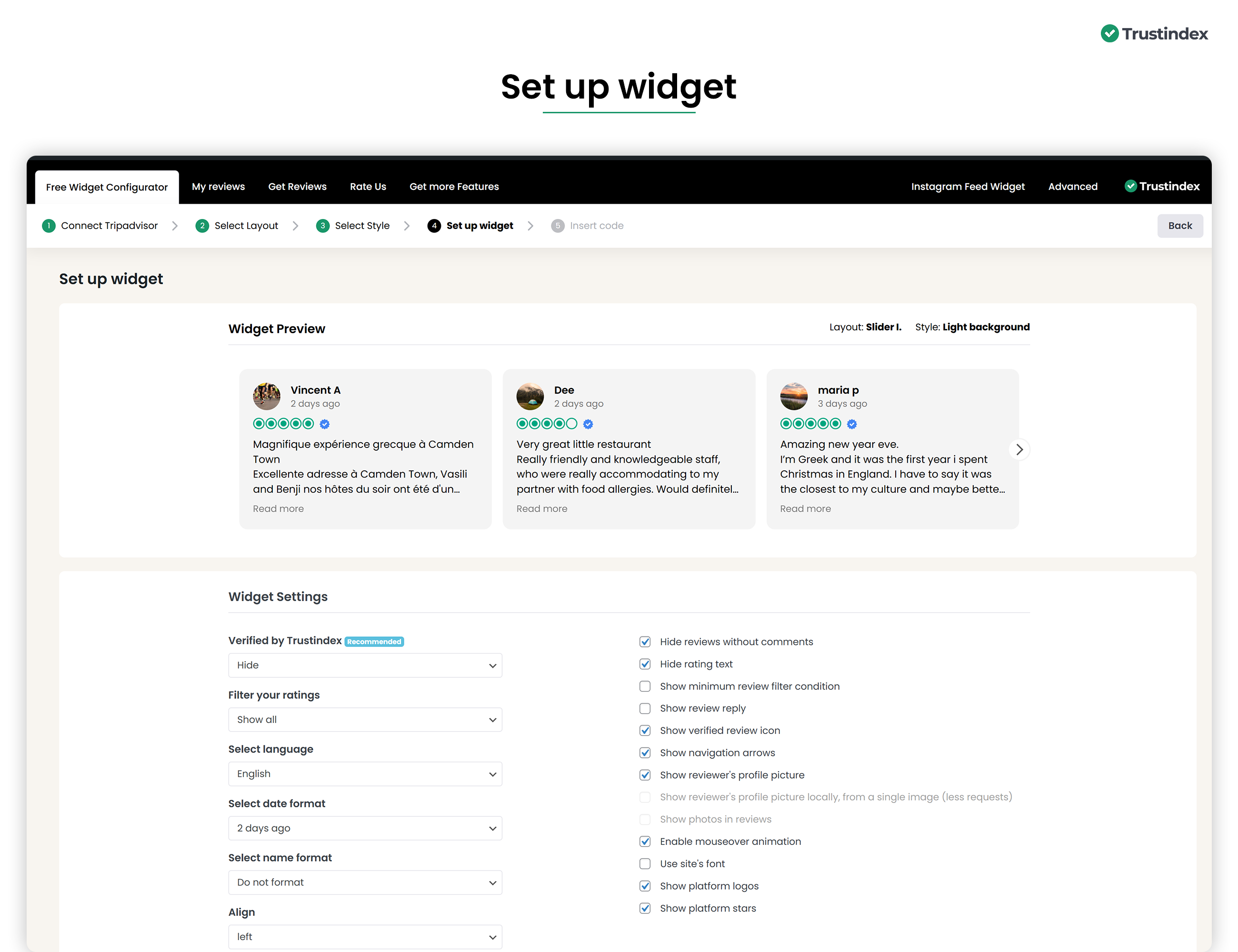 Sample widget - Grid (light background)