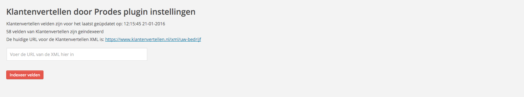 Klantenvertellen reviews settings page