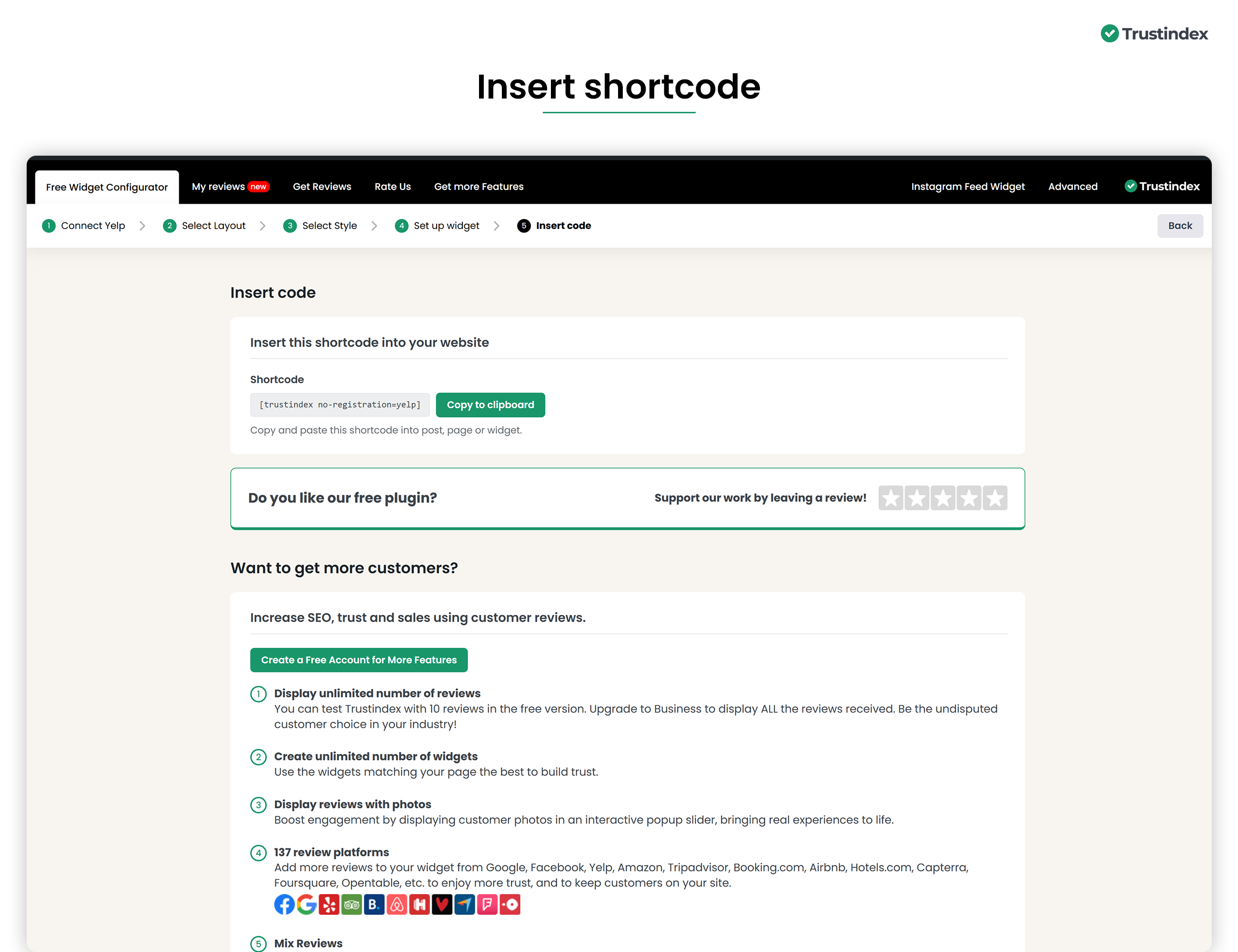 Sample widget - List (light background)