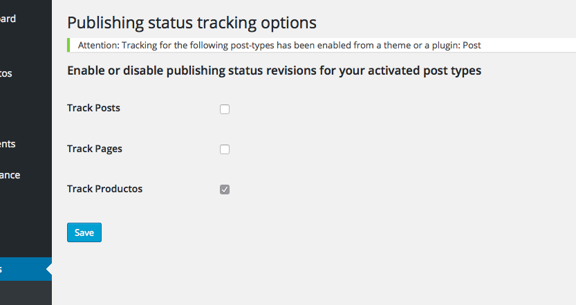 The new revision status metabox