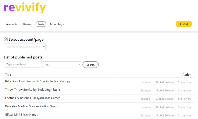 Posts: List/search posts, include/exclude