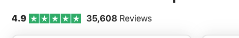 Google and Trustpilot review displays with SVG icons