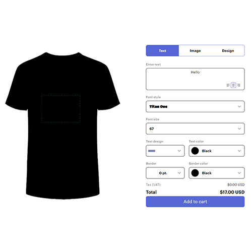 Product customizer.