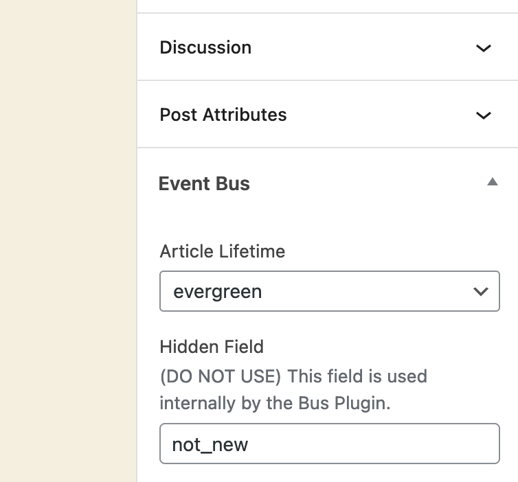 On article dashboard, you can select a value for "Article Lifetime"