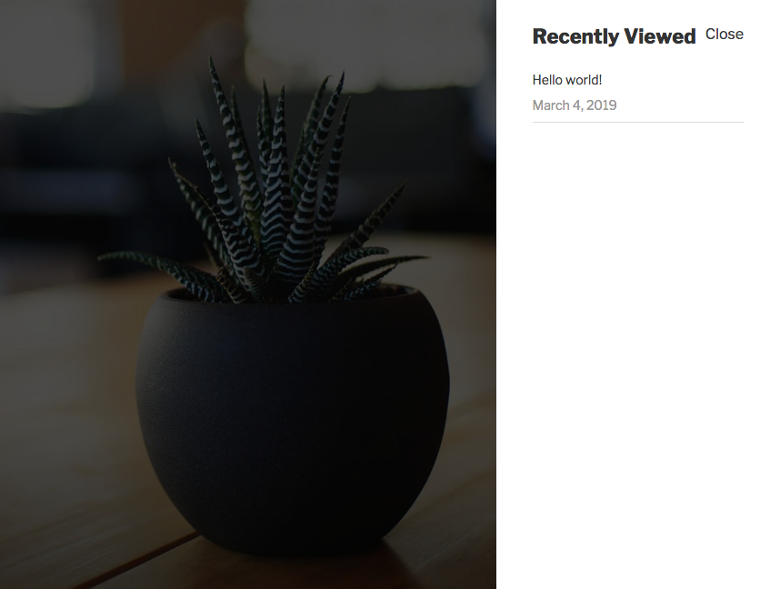 Side navigation with post
