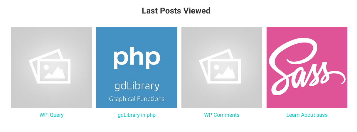 Shortcode that show last posts viewed