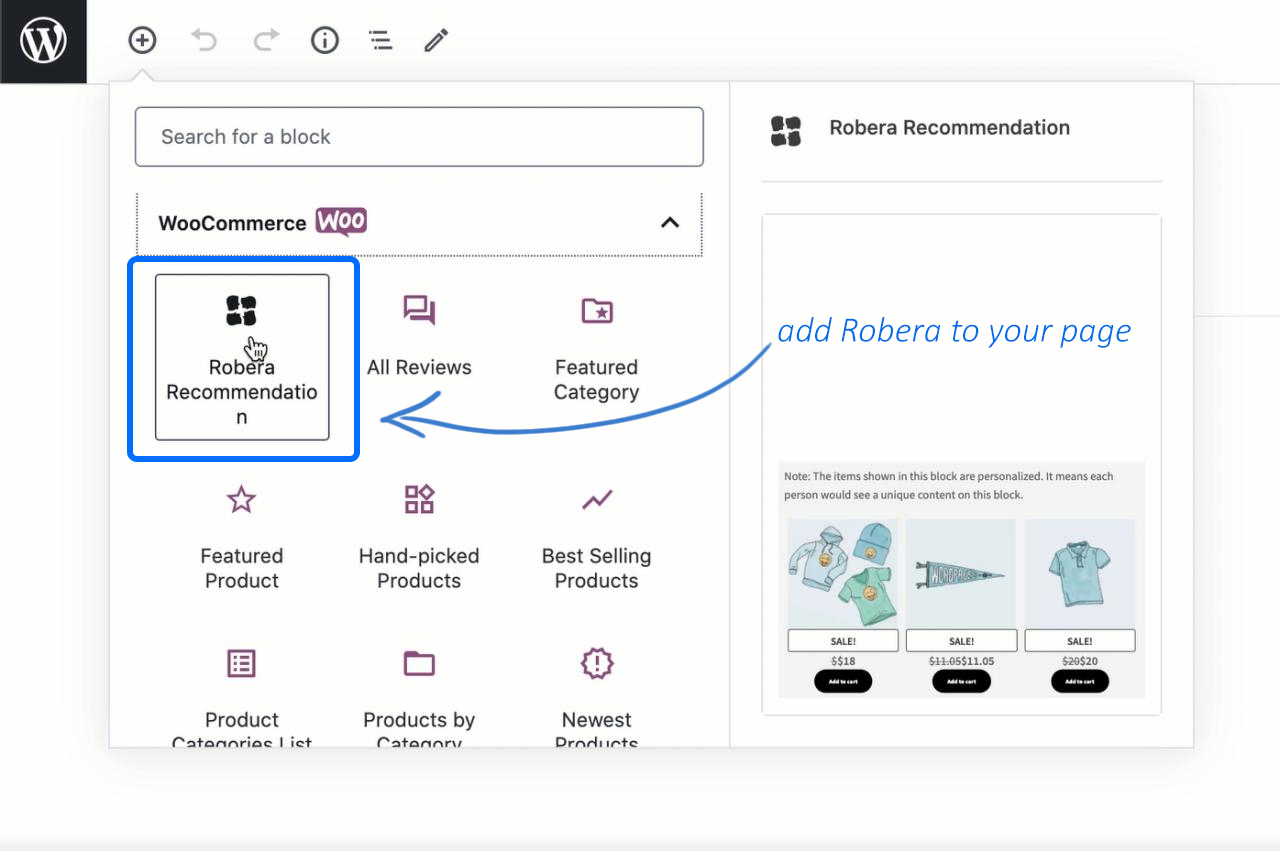 adding robera user recommendations block pt.2