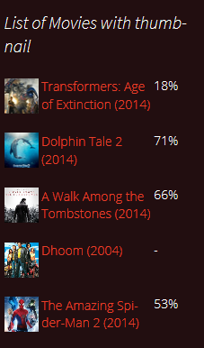 frontend Movies sidebar