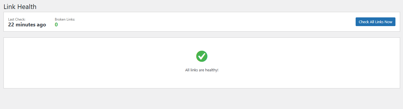 Link health monitoring