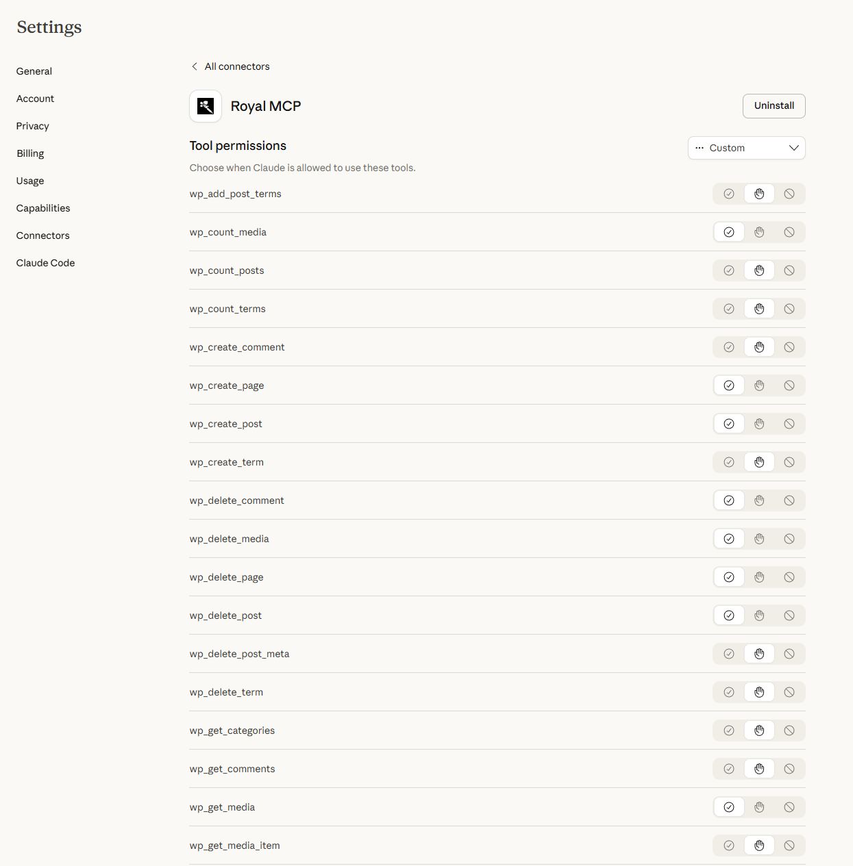 Claude Desktop MCP connector configuration