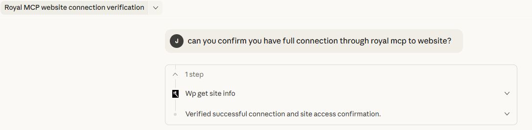 Claude MCP connection verification