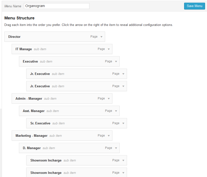 Creating Menu