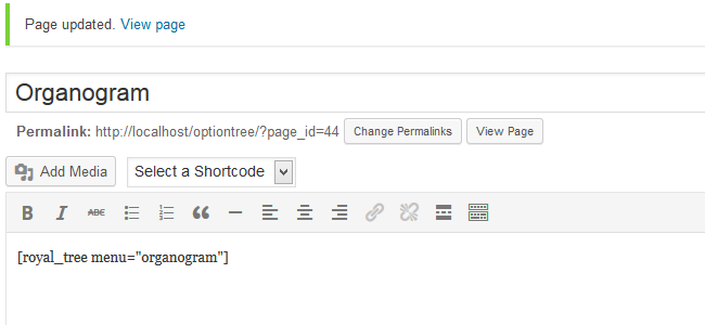 Create shortcode in post/page