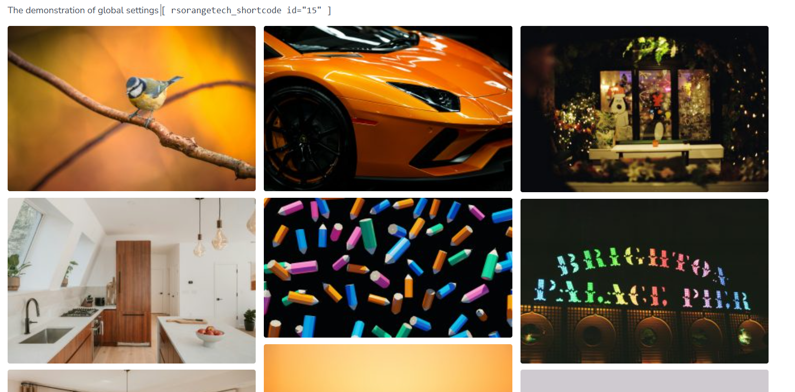 Gallery view Page - Frontend