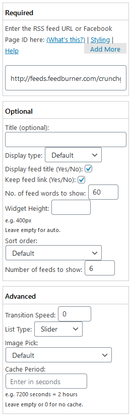 Settings > Image Size Tab