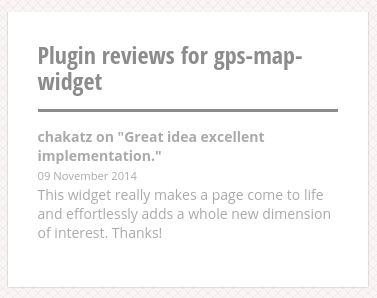 Widget as the user sees it