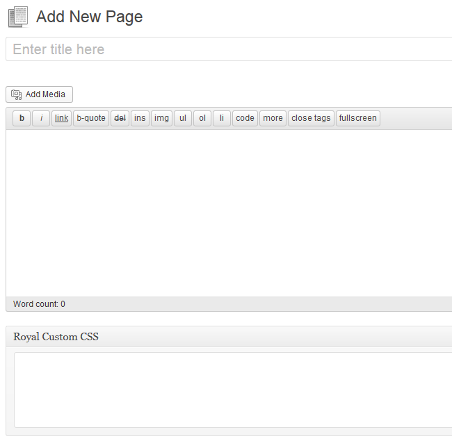 How Custom CSS use for Page/Post.