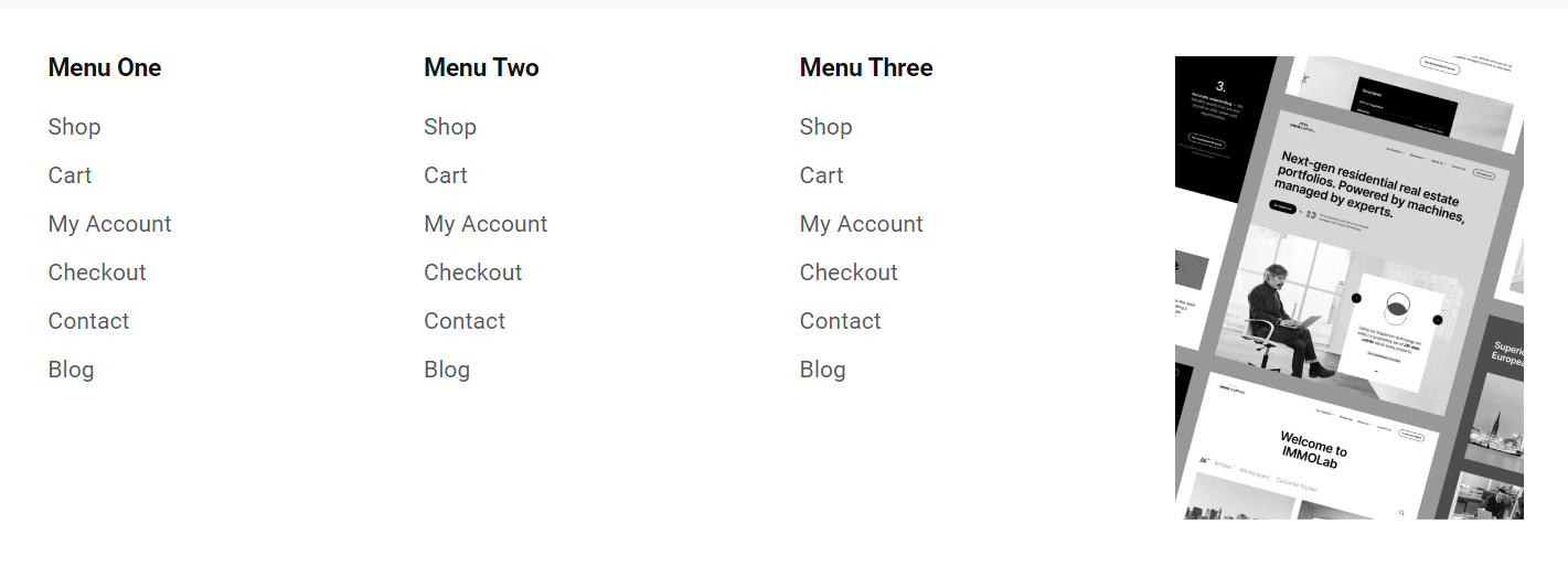 Menu with images