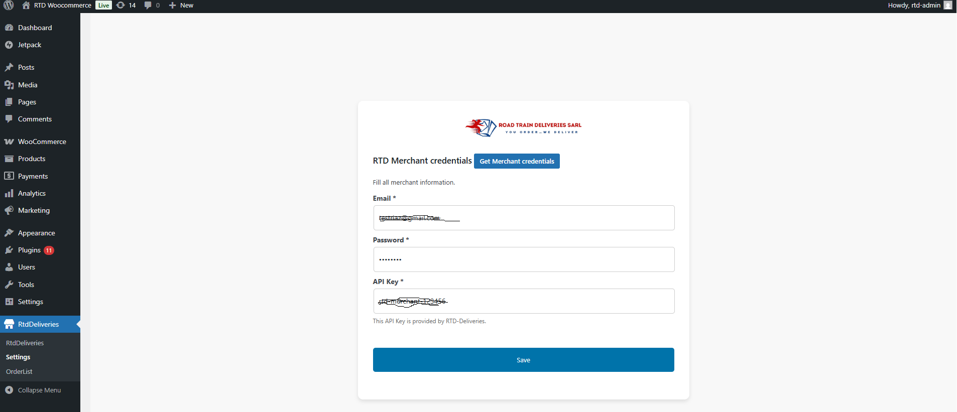 Delivery tracking and status integration.