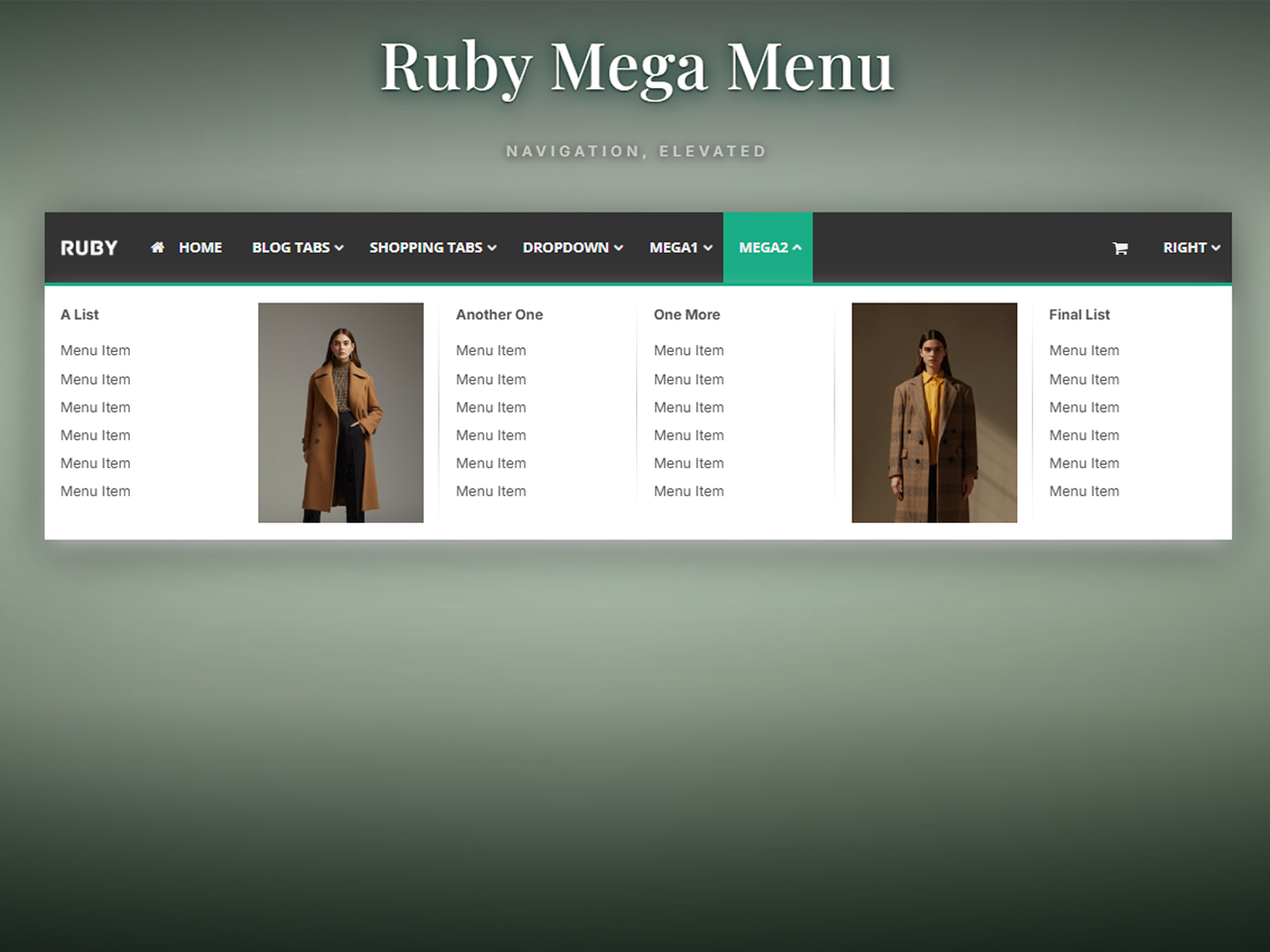 Another Classic Mega Menu with multi-column layout