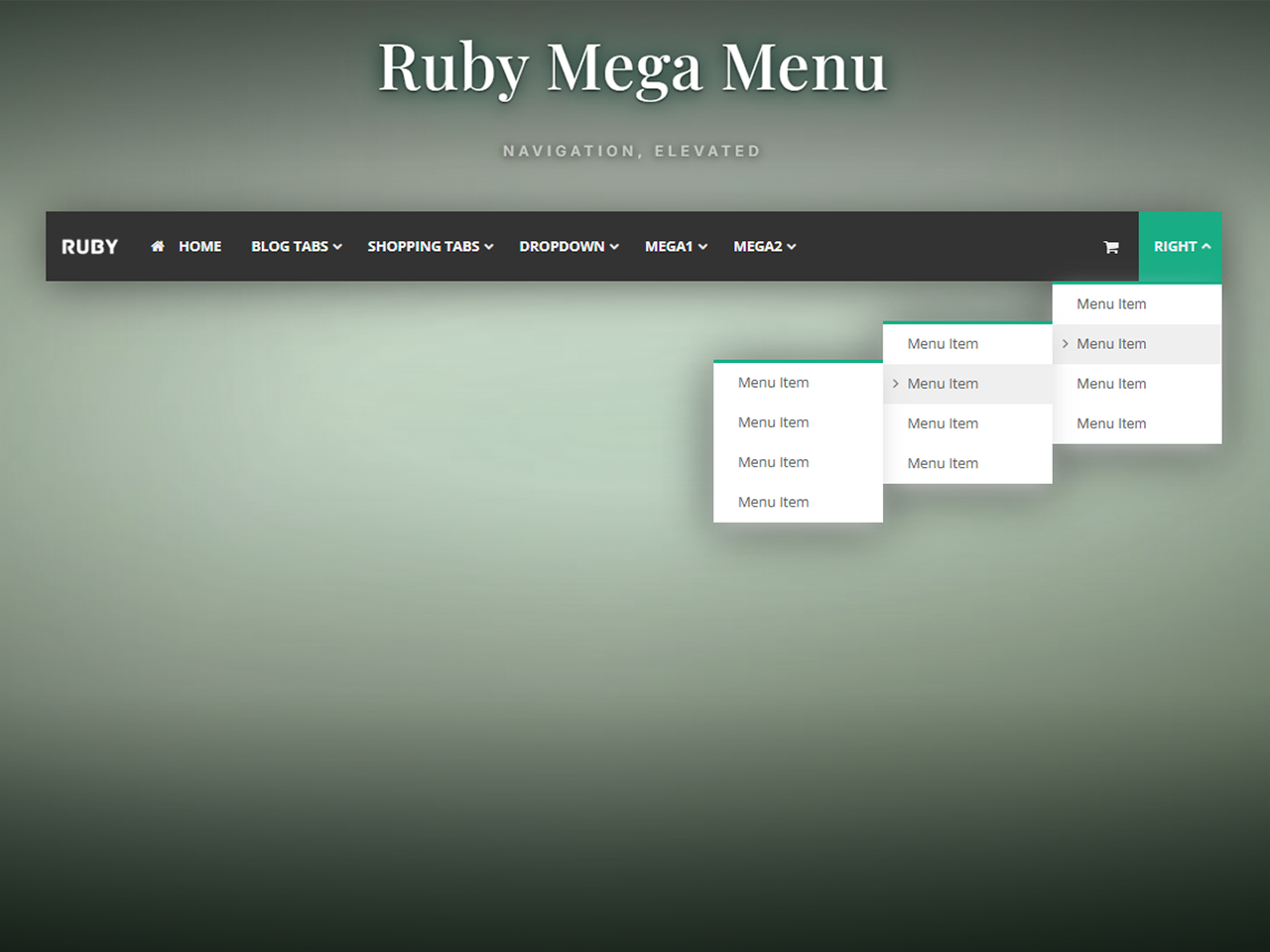 Right aligned Menu Items