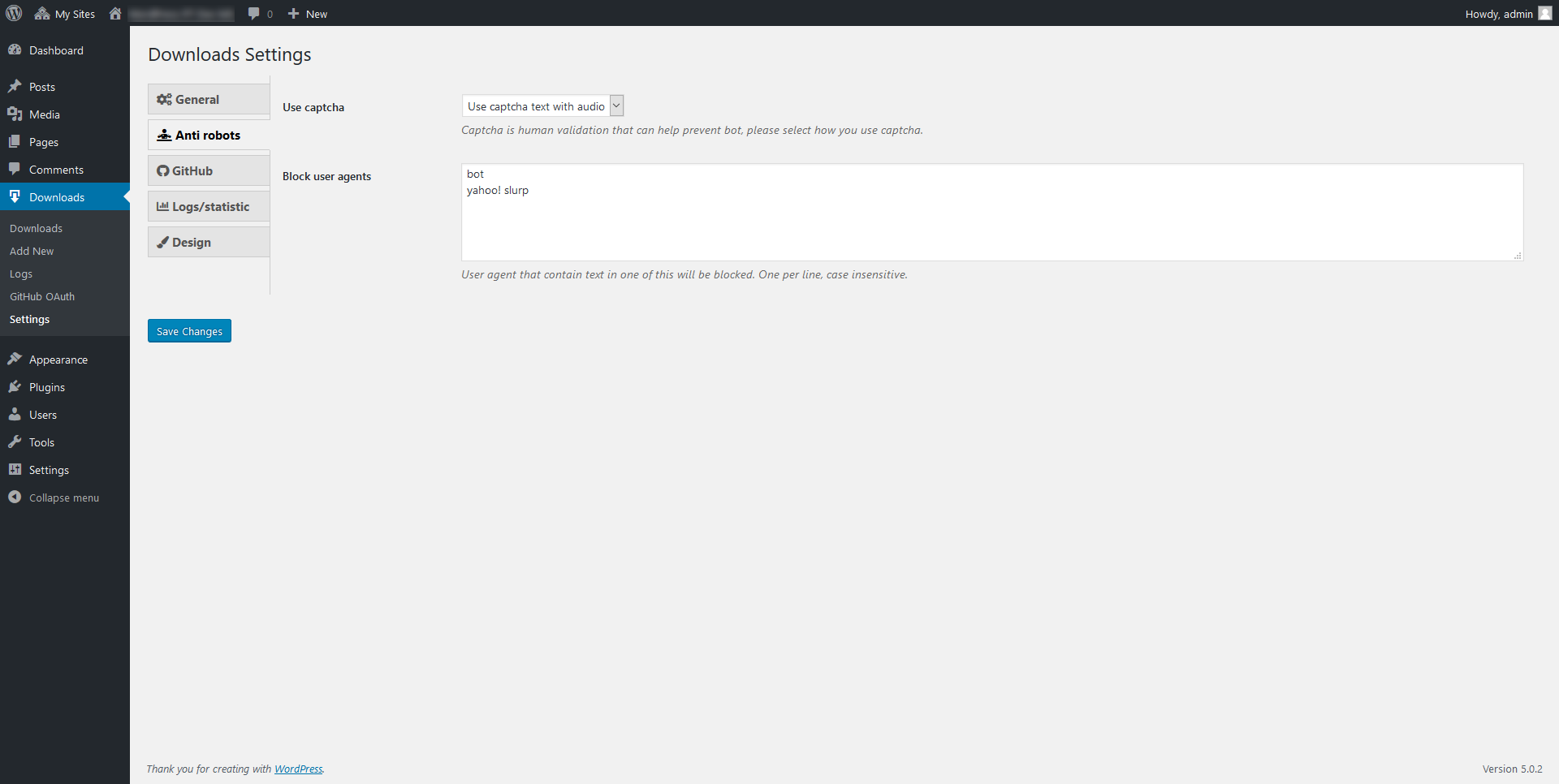 Plugin settings tab 5 (Design). This will be convert from shortcode into the element you design.