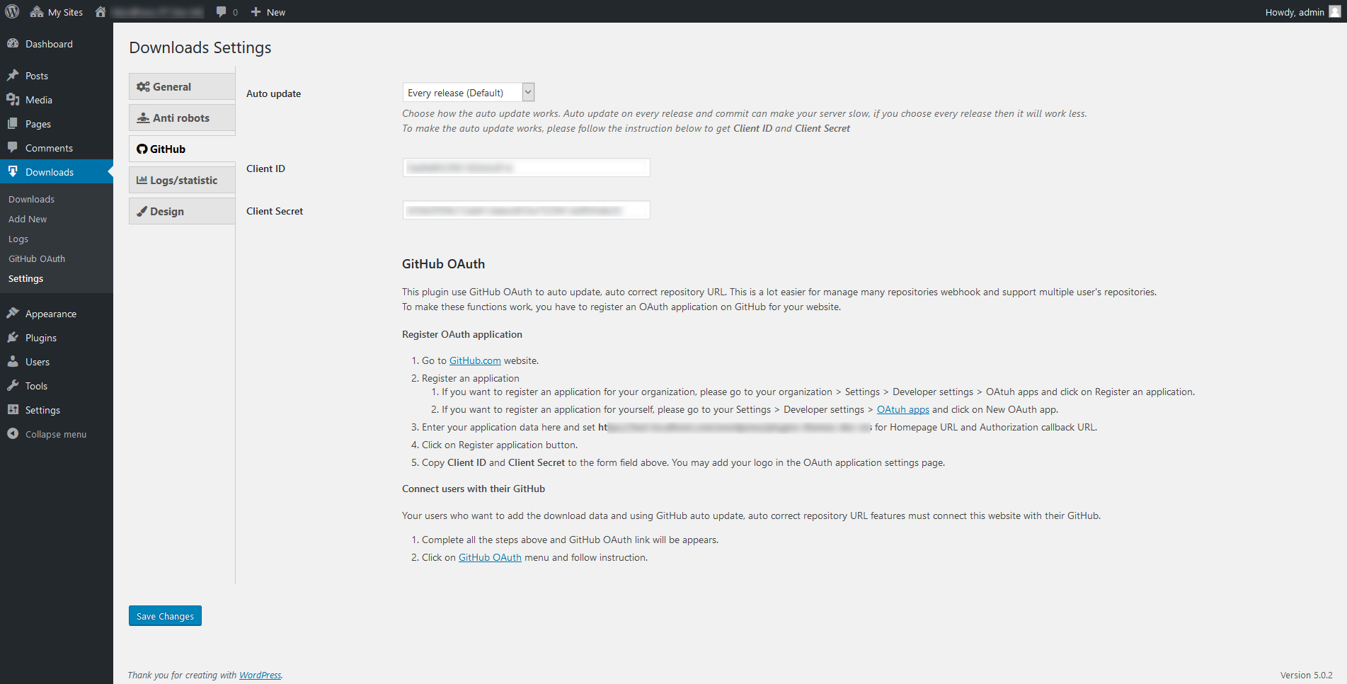 Add a download button for TinyMCE (classic editor).