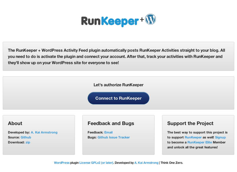 http://runkeeper.thinkonezero.com used for RunKeeper Account Authentication