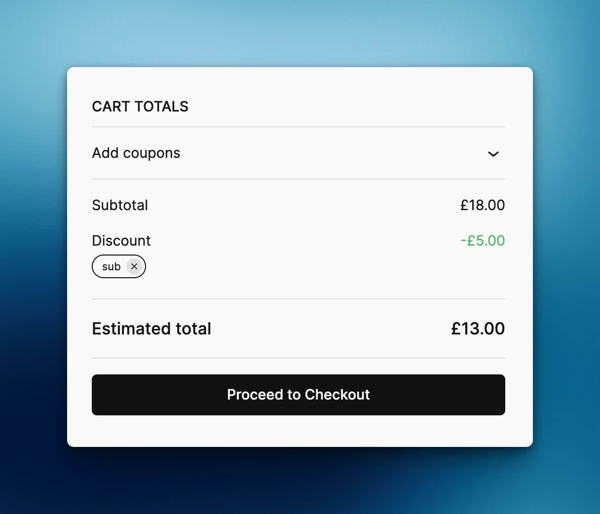 A percentage coupon correctly applied only to products in the allowed category.