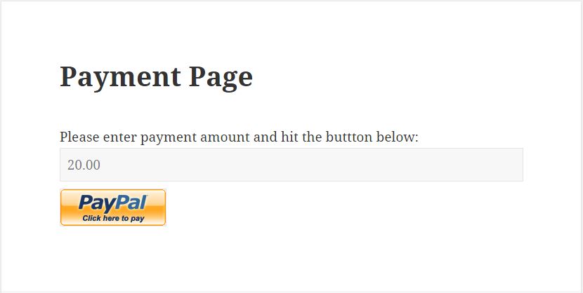 Ryan's payment button embedded in a page.
