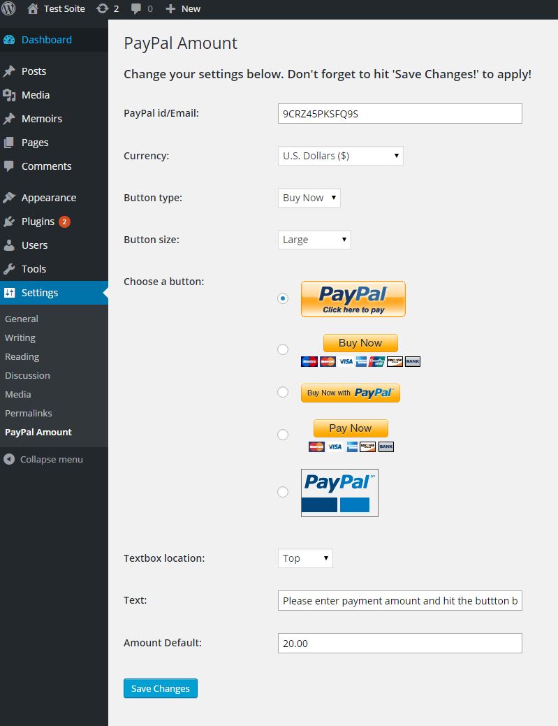 How to embed Ryan's payment button onto your page.