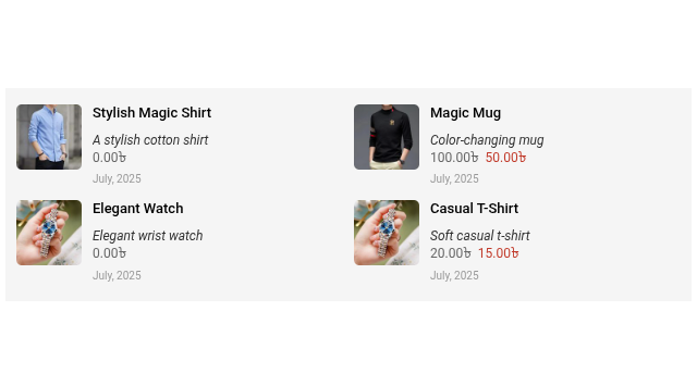 Horizontal scrolling with woocommerce product posts