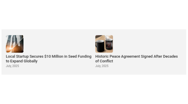 Vertical scrolling with blog/news posts with image style 1
